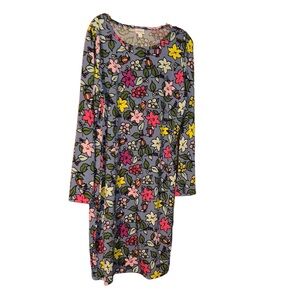 New Lularoe multicolored floral Debbie long sleeve dress plus size 3X XxxL